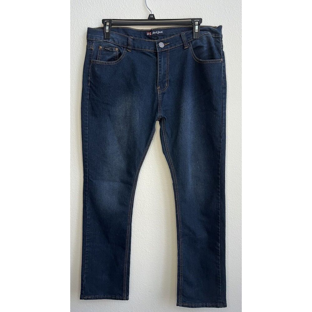 Phat Farm Men's Skinny Fit Stretch‎ Jeans Dark Wash Sz 38x32